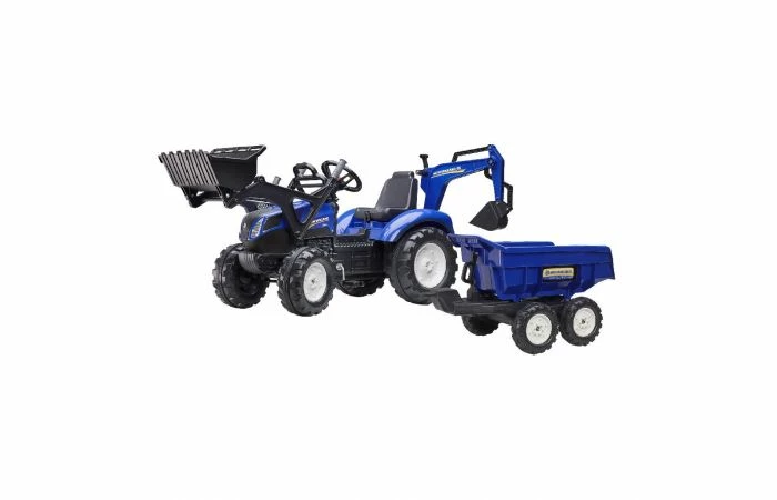 Falk New Holland T8 Traptactor Met Lader En Aanhanger - Afbeelding 2