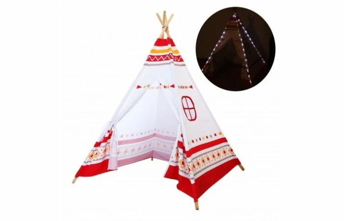 Sunny LED Tipi Tent Rood/wit