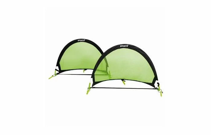 SportX Voetbaldoel Set 2 Goals Zwart/groen - Afbeelding 2