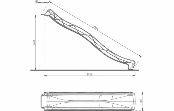 Losse Glijbaan Tsuri Voor Platformhoogte 150 Cm - Appelgroen - Afbeelding 5