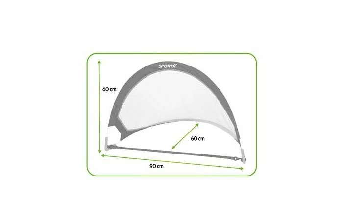 SportX Voetbaldoel Set 2 Goals Zwart/groen - Afbeelding 5