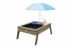 AXI Linda Zand & Water Tafel Met Speelkeuken Wastafel Bruin Parasol Blauw/wit