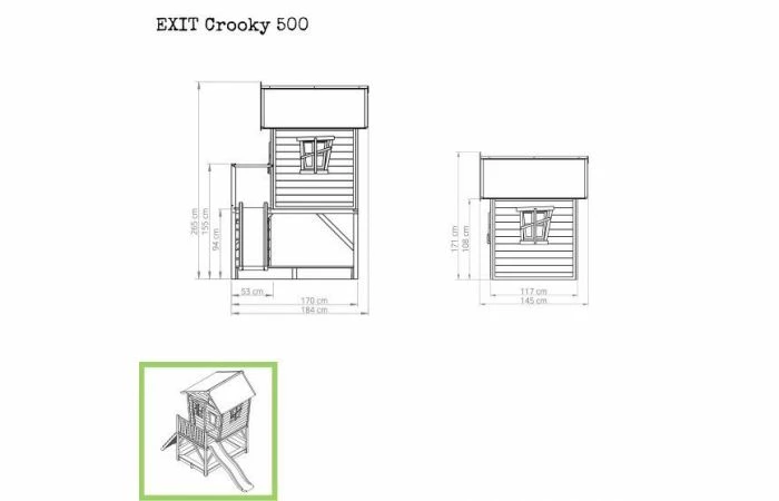 EXIT Crooky 500 Houten Speelhuis - Afbeelding 3