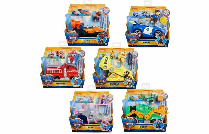 Paw Patrol The Movie Deluxe Basic Vehicles Ass