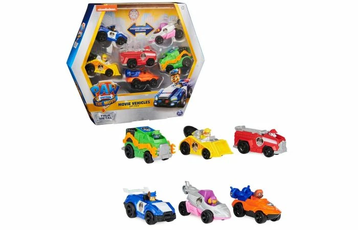 Paw Patrol The Movie True Metal Vehicles 6 Pack