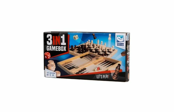 3-In-1 Spellendoos Hout - Afbeelding 2