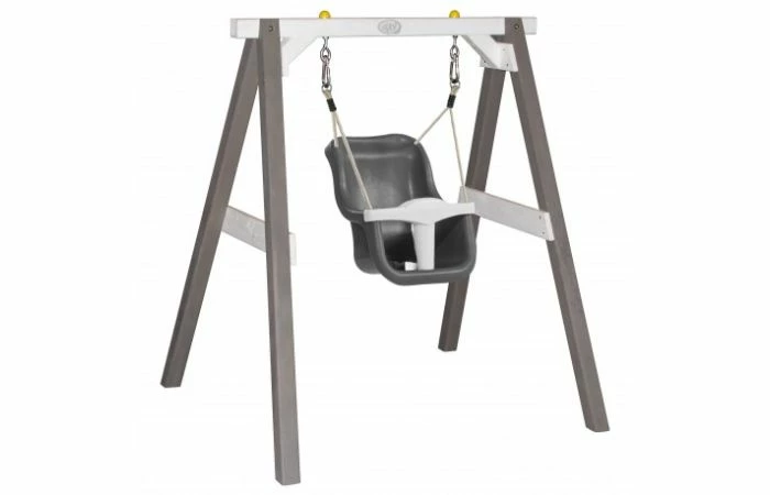 AXI Baby Schommel Grijs/wit Met Zitje Grijs/wit