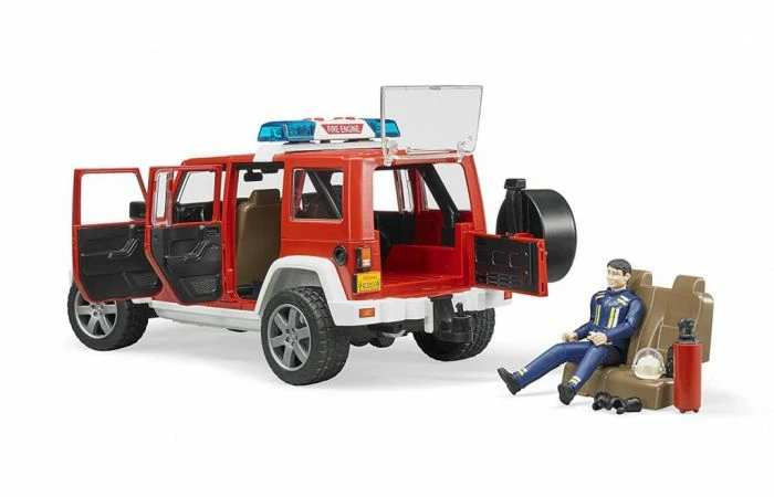 Bruder 2528 Jeep Wrangler Brandweer + Speelfiguur - Afbeelding 6