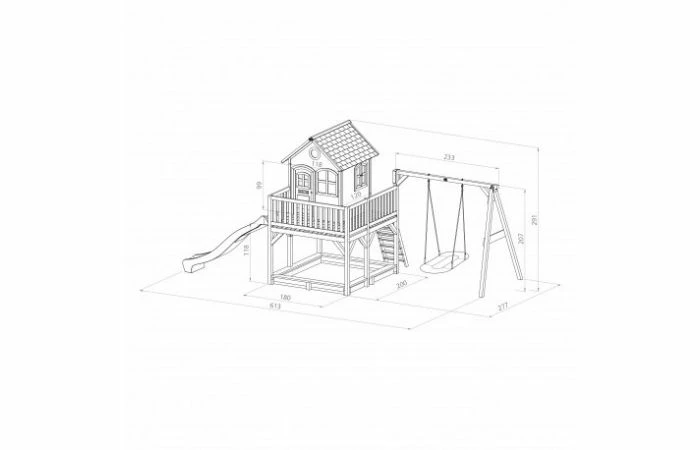 Axi Speelhuis Liam Met Roxy Nestschommel (bruin/groen) - Afbeelding 4