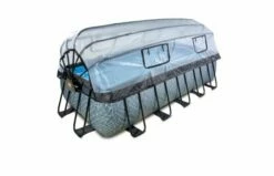 EXIT Zwembad 540x250x122cm Met Overkapping En Zandfilter- En Warmtepomp