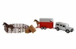 Kids Globe Kidsglobe Land Rover Met Paardentrailer En Accessoires