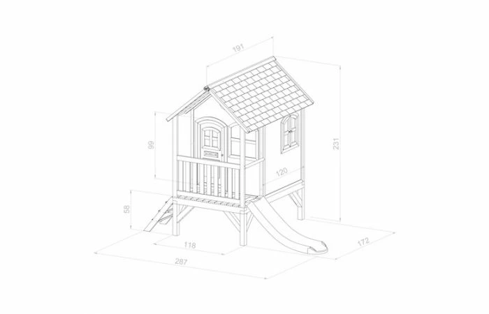 Axi Speelhuis Tom (bruin/wit) - Afbeelding 6