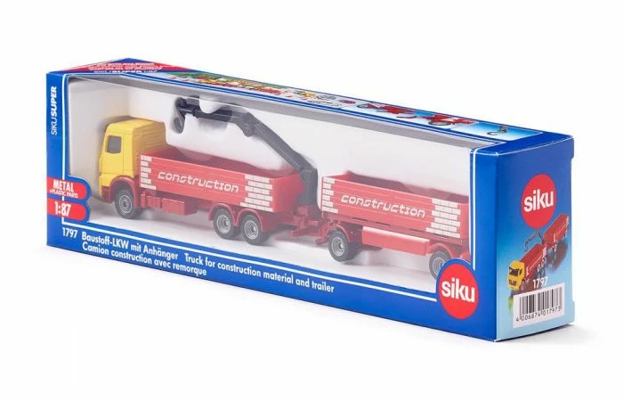 Siku 1797 Bouwmaterialenvrachtwagen Met Aanhanger - Afbeelding 2