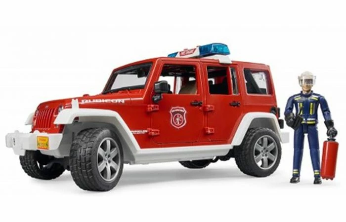 Bruder 2528 Jeep Wrangler Brandweer + Speelfiguur - Afbeelding 5