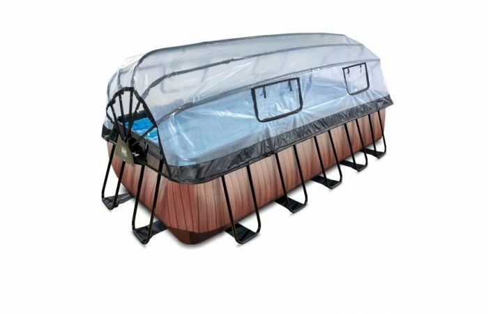 EXIT Zwembad 540x250x122cm Met Overkapping En Zandfilter- En Warmtepomp - Afbeelding 4