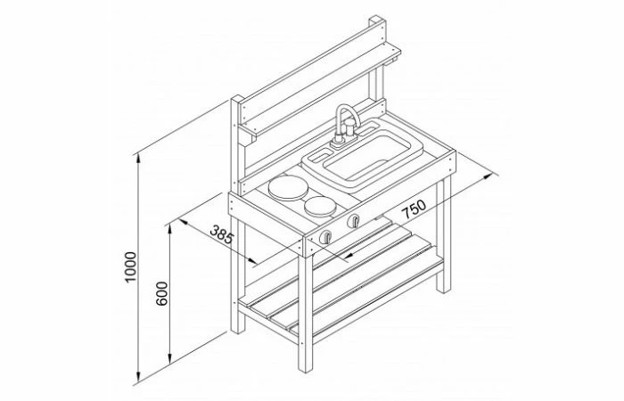 Axi Rosa Zand & Water Speelkeuken Medium - Afbeelding 4