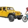 Bruder 2543 Jeep Wrangler Rubicon Unlimited Met Mountainbike En Fietser