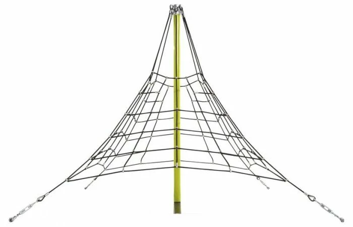 KBT Piramidenet In Gewapend Touw - 2.7 M - Zwart/galv/zwart