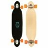 NIJDAM Longboard Drop Through Criss Cross Zwart / Oranje