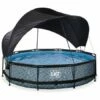EXIT Zwembad ø244x76cm Met Schaduwdoek En Filterpomp