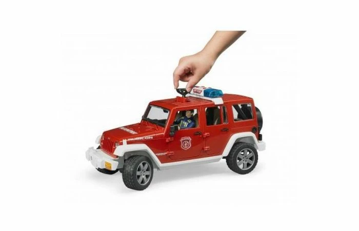 Bruder 2528 Jeep Wrangler Brandweer + Speelfiguur - Afbeelding 4