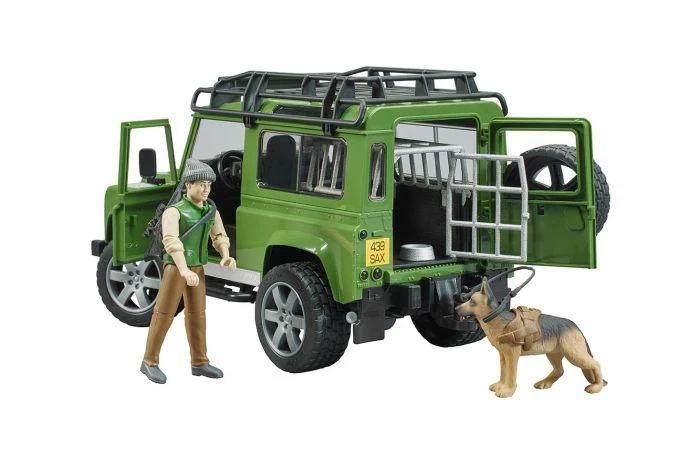 Bruder 2587 Land Rover Defender Station Wagon Met Boswachter En Hond