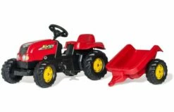 Rolly Toys RollyKid-X TrapTractor Met Aanhanger Rood