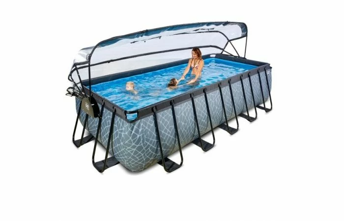 EXIT Zwembad 540x250x122cm Met Overkapping En Zandfilter- En Warmtepomp - Afbeelding 2