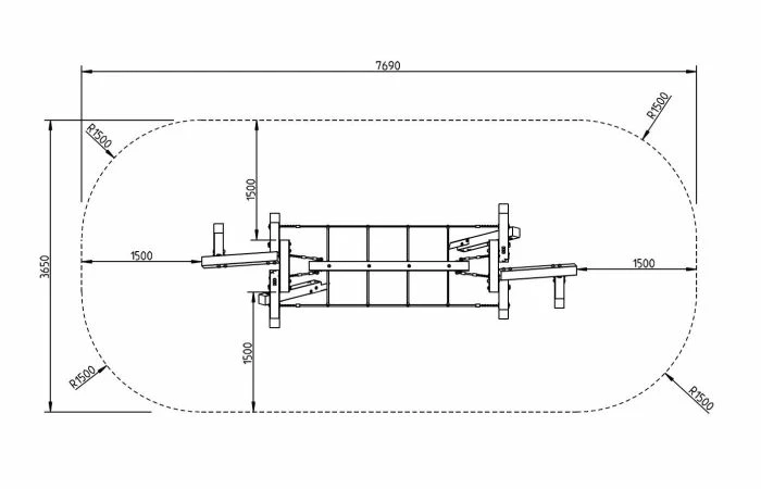 White Rhino Brug Freestanding - Afbeelding 2