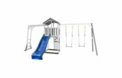 Axi Beach Tower Met Klimrek En Dubbele Schommel (grijs/wit)