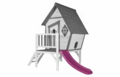 AXI Cabin XL Speelhuis Grijs/wit Met Glijbaan