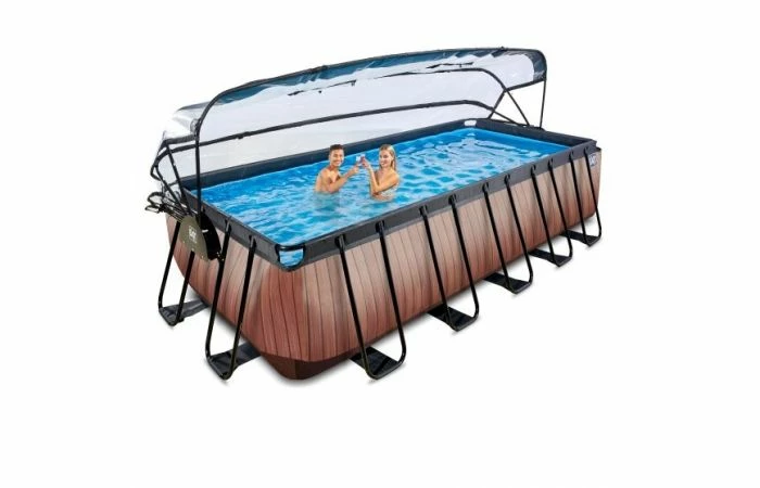 EXIT Zwembad 540x250x122cm Met Overkapping En Zandfilter- En Warmtepomp - Afbeelding 5