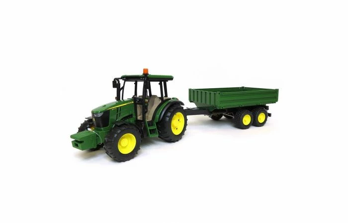 Bruder John Deere Tractor 5115 M + KieptrailerBF2108 - Afbeelding 2
