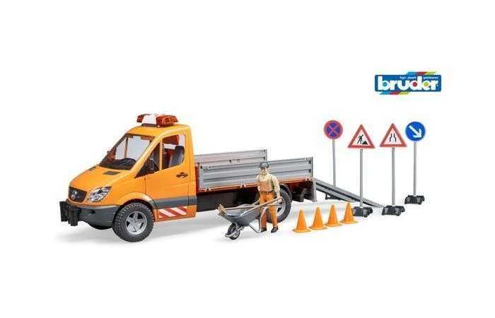 Bruder 2677 Mercedes-Benz Sprinter Wegenbouw Auto - Afbeelding 2