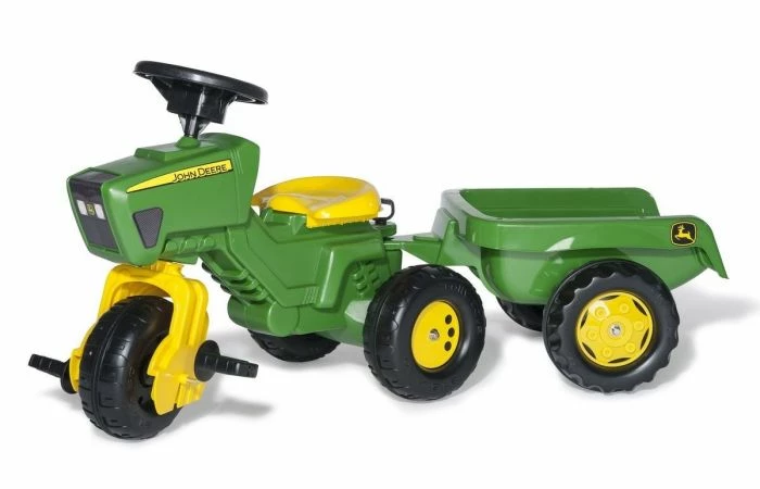 Rolly Toys RollyTrac John Deere Driewieler Met Aanhanger - Afbeelding 2