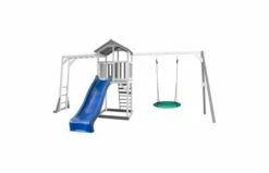 Axi Beach Tower Met Klimrek En Summer Nestschommel (grijs/wit)