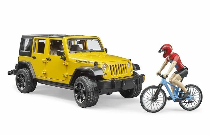 Bruder 2543 Jeep Wrangler Rubicon Unlimited Met Mountainbike En Fietser - Afbeelding 4