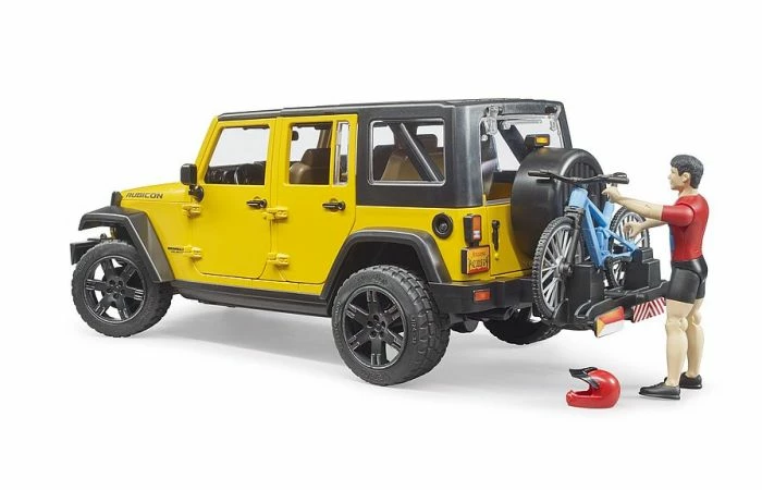 Bruder 2543 Jeep Wrangler Rubicon Unlimited Met Mountainbike En Fietser - Afbeelding 5