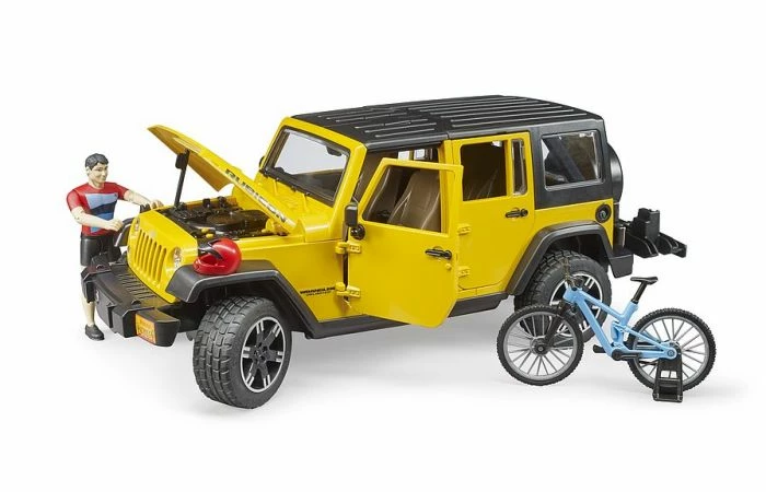 Bruder 2543 Jeep Wrangler Rubicon Unlimited Met Mountainbike En Fietser - Afbeelding 2