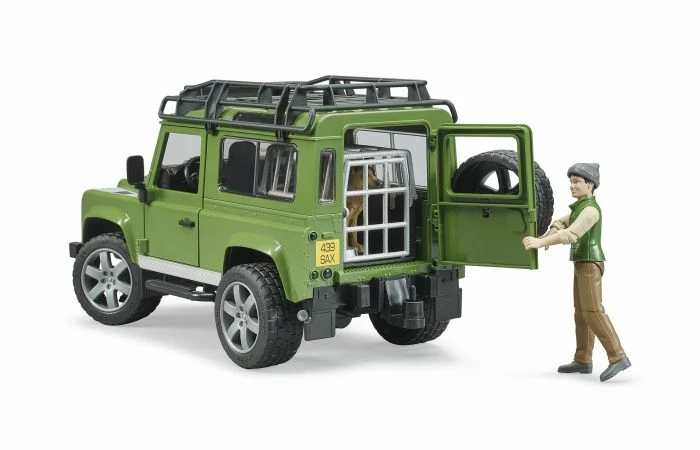 Bruder 2587 Land Rover Defender Station Wagon Met Boswachter En Hond - Afbeelding 3
