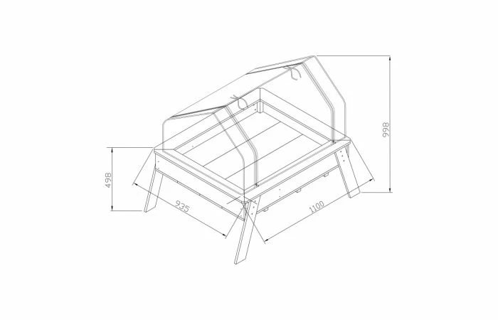 AXI Linda Kweektafel Met Broeikast Bruin - Afbeelding 5
