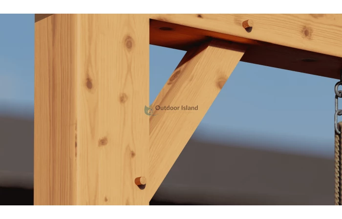 Outdoor Island Authentieke Schommel Met Glijbaan Woody - Afbeelding 8