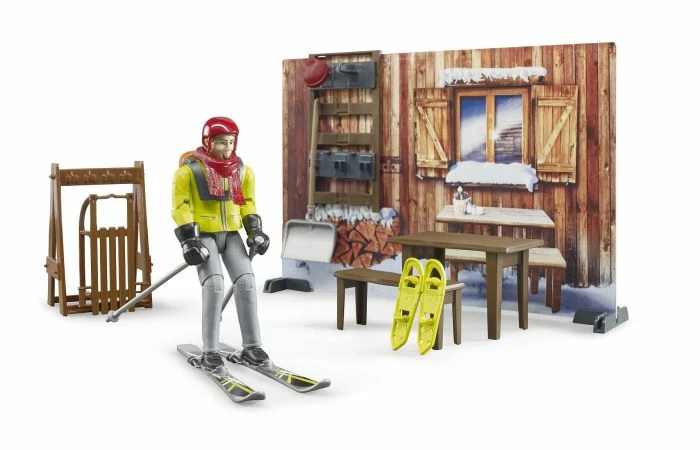 Bruder 63102 Berghut Met Snowmobil - Afbeelding 3