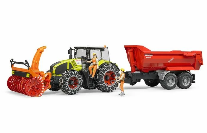 Bruder 3017 Claas Axion 95 Met Sneeuwkettingen En Sneeuwblazer - Afbeelding 3